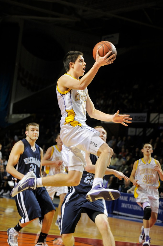 Indiana Faithfull goes in for a layup after a steal at midcourt.