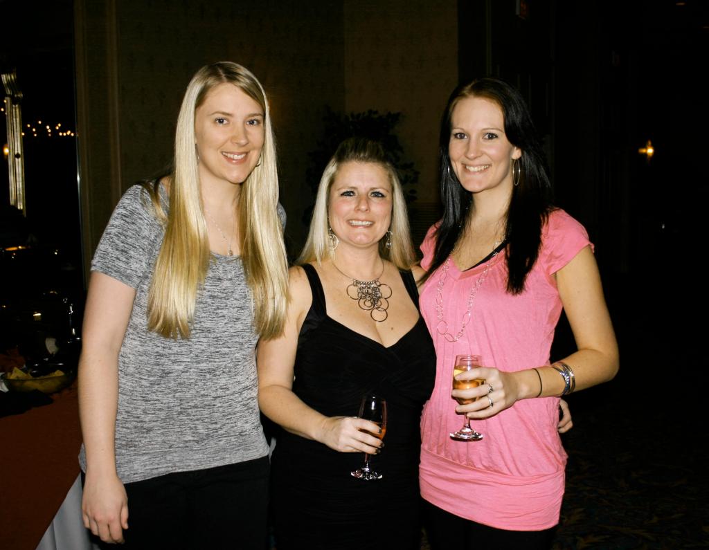 Pirates fans Ashley Feeney of Portland, Chrissie Curit of Windham and Darolyn Feeney of Portland.