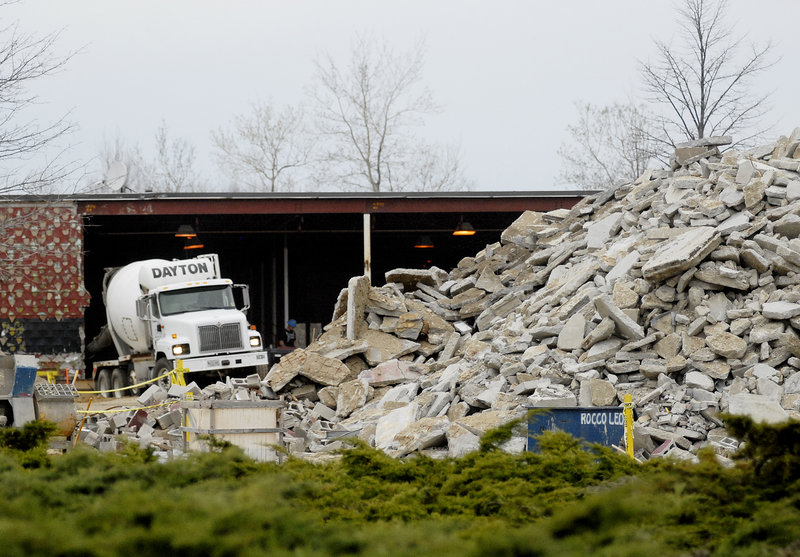 Redevelopment continues at the former Orion Center on Route 1 in Scarborough. Maine Health is relocating diagnostic laboratories and back office functions to the old strip mall.