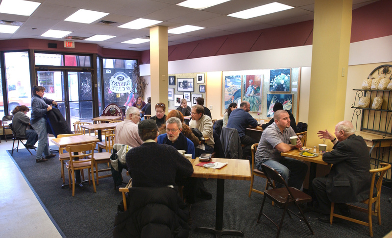 The dining room is casual at Little Lads Bakery.