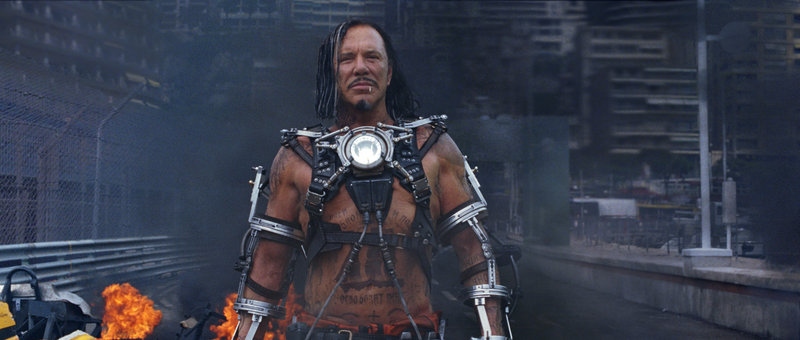 Mickey Rourke stars as the villainous Ivan Vanko, alias Whiplash, in “Iron Man 2.” Vanko has it in for wealthy industrialist Tony Stark (aka Iron Man, played by Robert Downey Jr.) and Stark’s family.