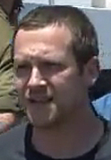 Scott Hamann, in an image from a video that was posted on YouTube following a raid by Israeli commandos on aid ships trying to reach Gaza.