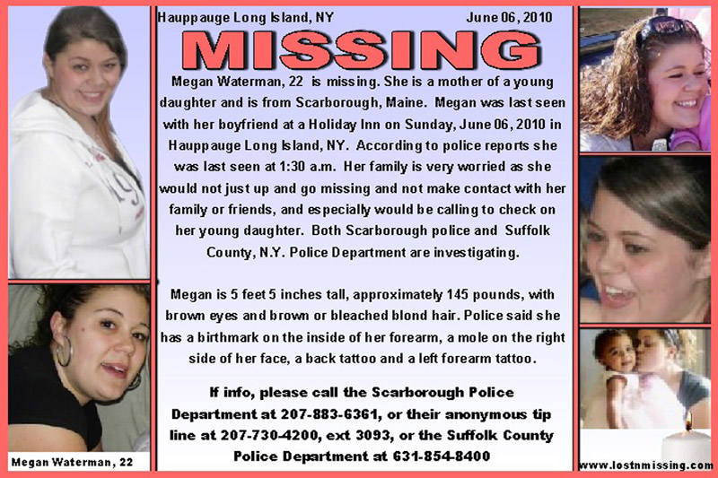 Megan Waterman missing flier.