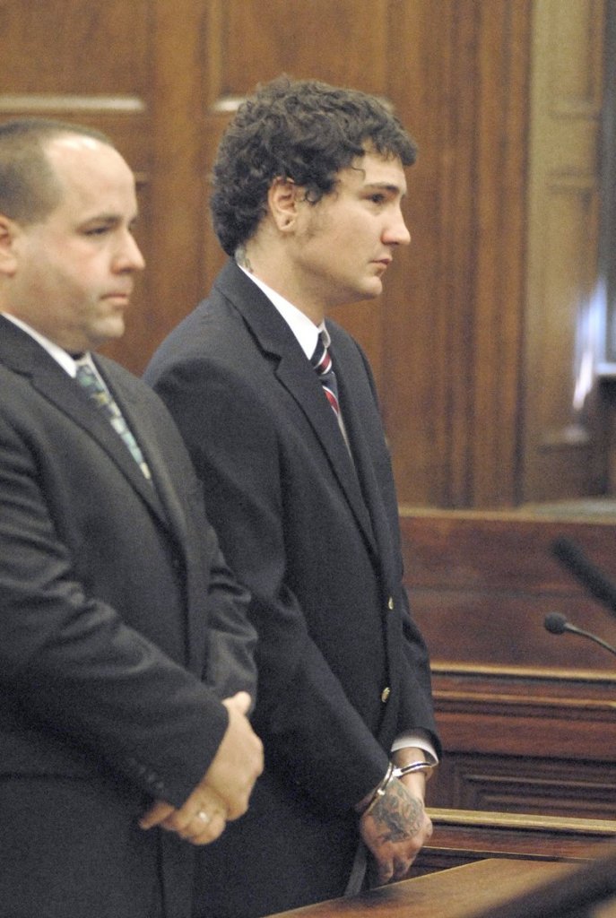 Chad Gurney and his attorney, Robert LeBrasseur, appear in court last year. LeBrasseur says police questioned Gurney even after he had asked to speak to a lawyer.