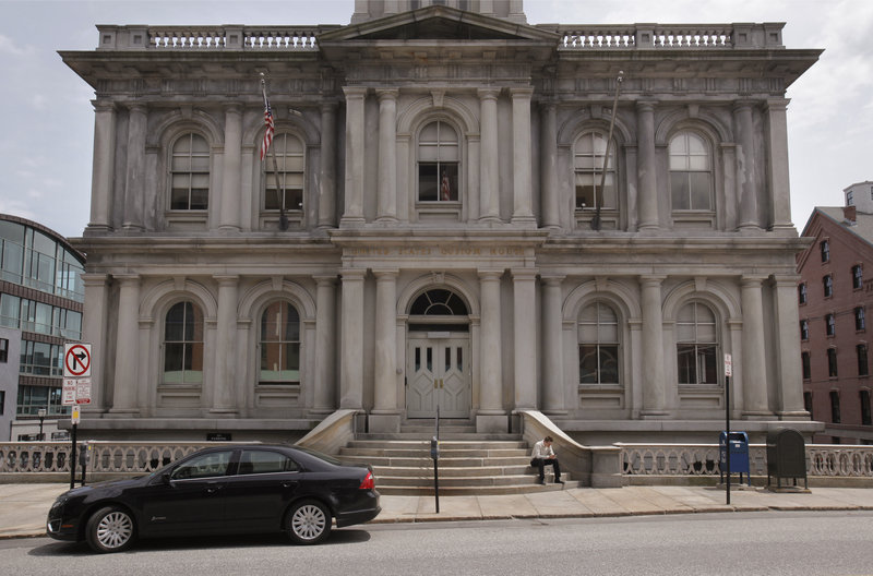 The United States Custom House on Fore Street in Portland was built after the Great Fire of 1866 and is listed in the National Register of Historic Places.