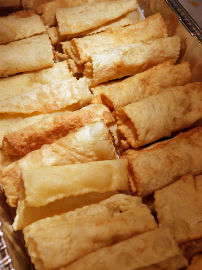 The kitchen hummed with activity during "Pastry Week," producing, among many other treats for the food festival, this tray of flaky thiples.