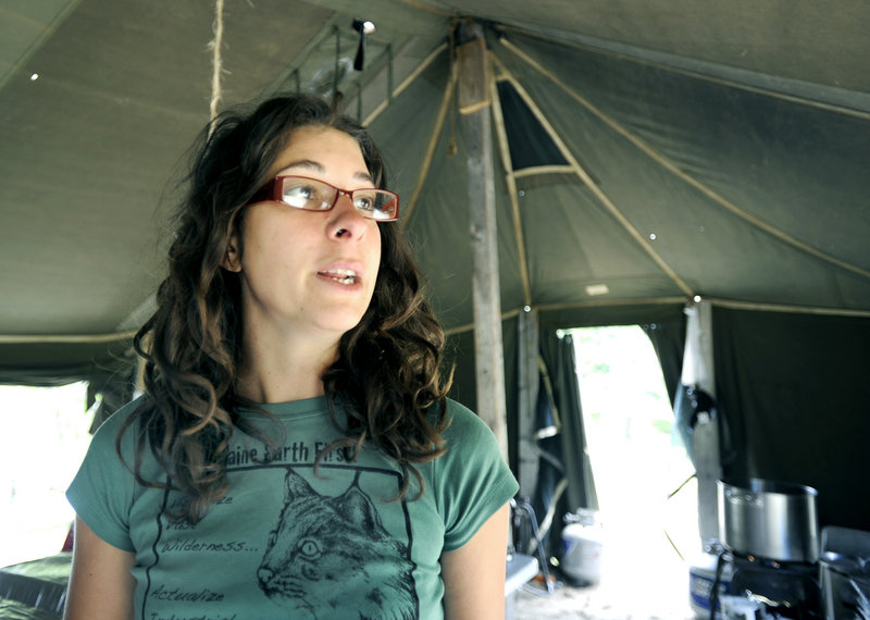 Jessie Dowling of Thorndike serves as head chef and was expected to oversee the preparation of meals for 350 people at the Earth First! North Woods Round River Rendezvous.