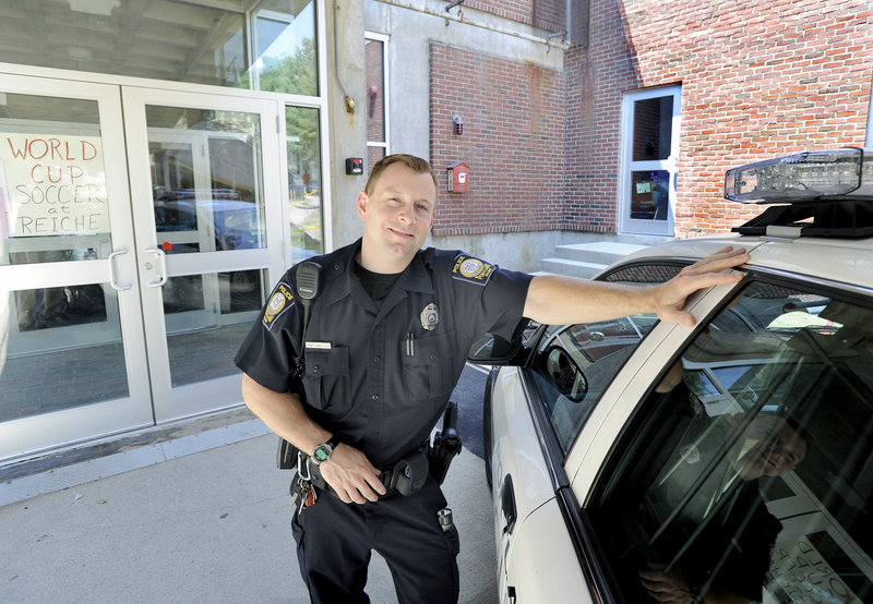 Portland Police Officer Tony Ampezzan is the new senior lead officer for Parkside and the West End and will work out of a new location at Reiche Community School.