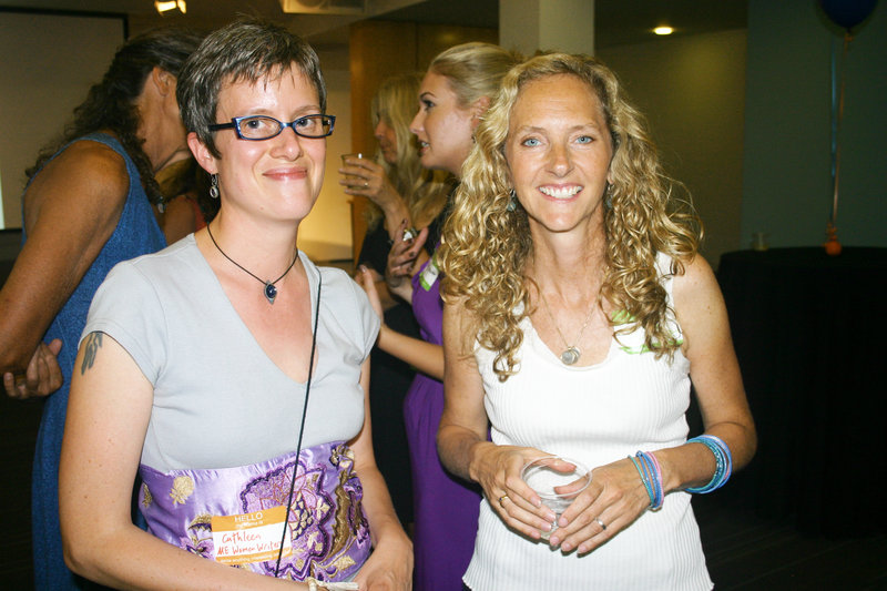 Cathleen Miller, curator of the Maine Women Writers Collection, and author Lily King