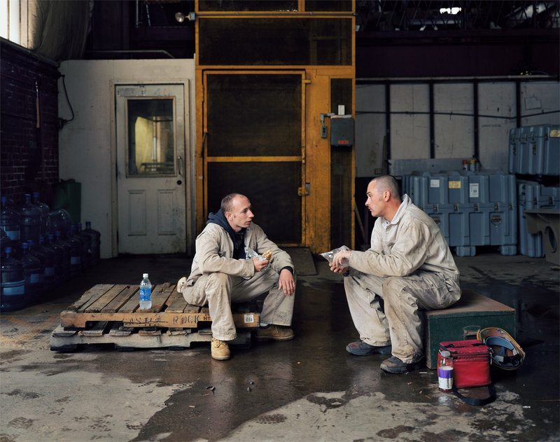 “Old Boiler Shop: Proud and Shaun,” chromogenic print, 2008