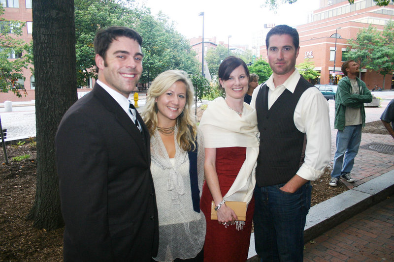 Matt Delamater, left, an cor in "Strange Night," "The Road to Portage" and "Come to Know, Emily Delamater, Amy Kuzma and Brian Chamberlain, who plays the lead in "A Very Careful Man."