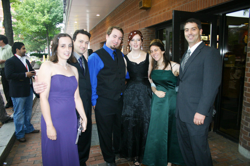 From left, Janelle Hamel, "A Very Careful Man" creators Charlie Simmons and David Miller, festival co-organizer Kayla Thompson and Barbara and Donovan Maxfield.