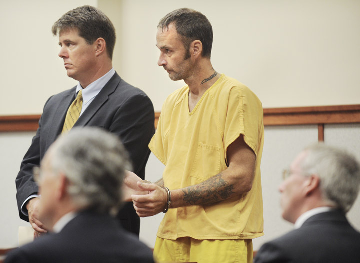 Joseph Green makes his initial court appearance today in the shooting death of David Harmon in Windham.