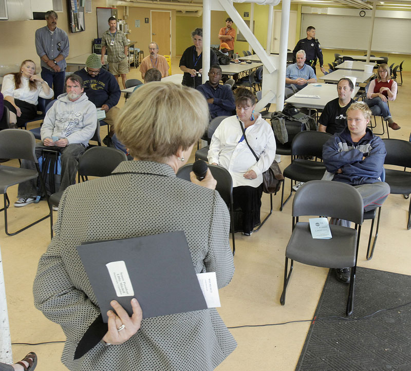 Libby Mitchell, the Democratic gubernatorial candidate, speaks at a forum in Portland last week. Mitchell is a publicly financed candidate who would have been hampered if last week's court ruling had gone differently.