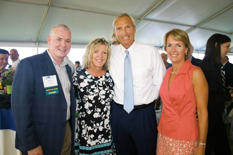 Ralph Good of Wells Fargo, who serves on SMCC’s Foundation Board, Beth Shorr, executive director of the Maine Community College System Foundation, Chris Emmons, president of Gorham Savings, and Carolyn Cianchette, SMCC’s executive director of communications and development.