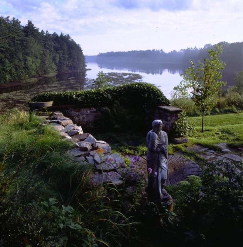 A view of the river from the garden at Hamilton House in South Berwick.