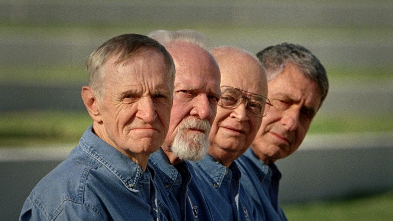 The Never Miss a Superbowl Club: From left, Tom Henschel, Robert Cook, Don Crisman and Larry Jacobson.