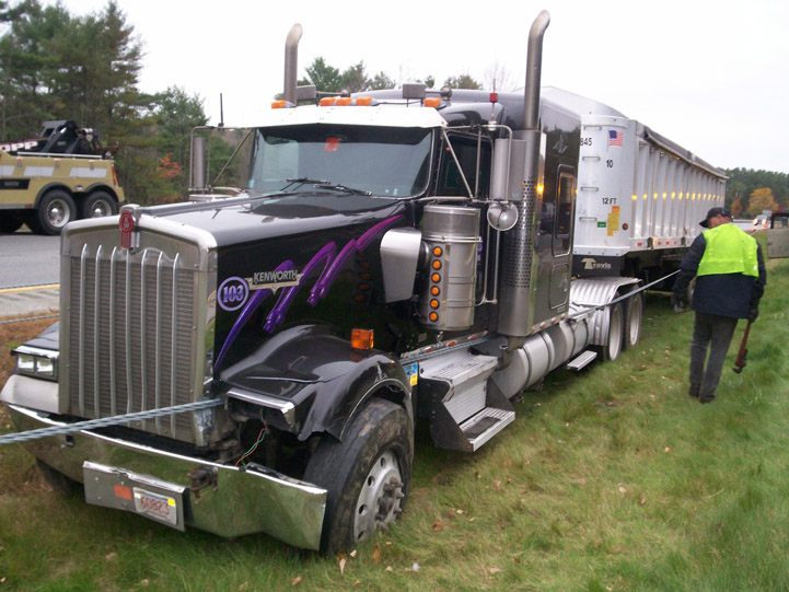 State Police say the cable guardrails prevented the southbound tractor-trailer from crossing the median into northbound traffic.
