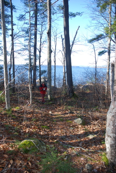 Protected land owned by the Portland Water District on Sebago Lake is part of the new trail segment.