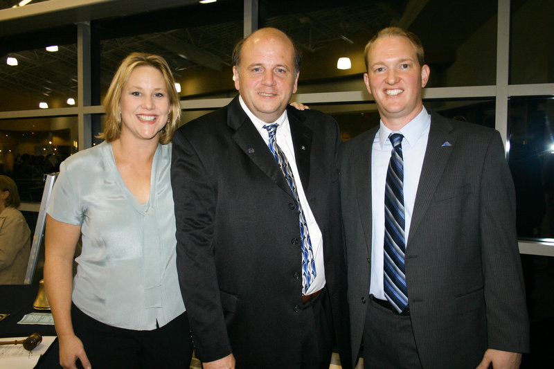 From left, Jennifer Rooks of MPBN, Jason Briggs, who heads STRIVE's parent organization, PSL Services, and Peter Brown, who heads STRIVE.