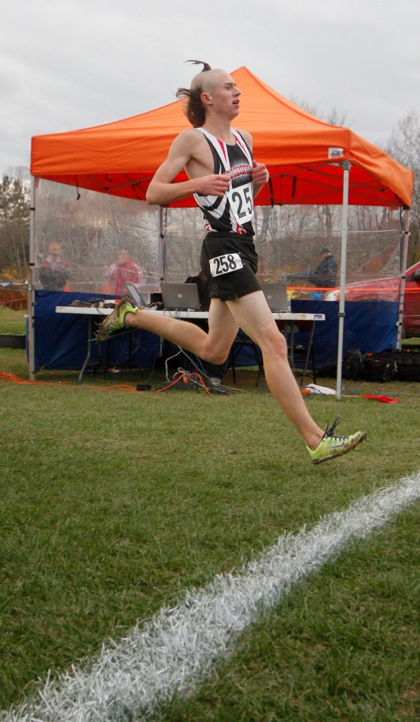 A day after teammates had their fun with his hair, Nick Morris of Scarborough had fun on the course, capturing the Class A title and leading the Red Storm to the team championship.