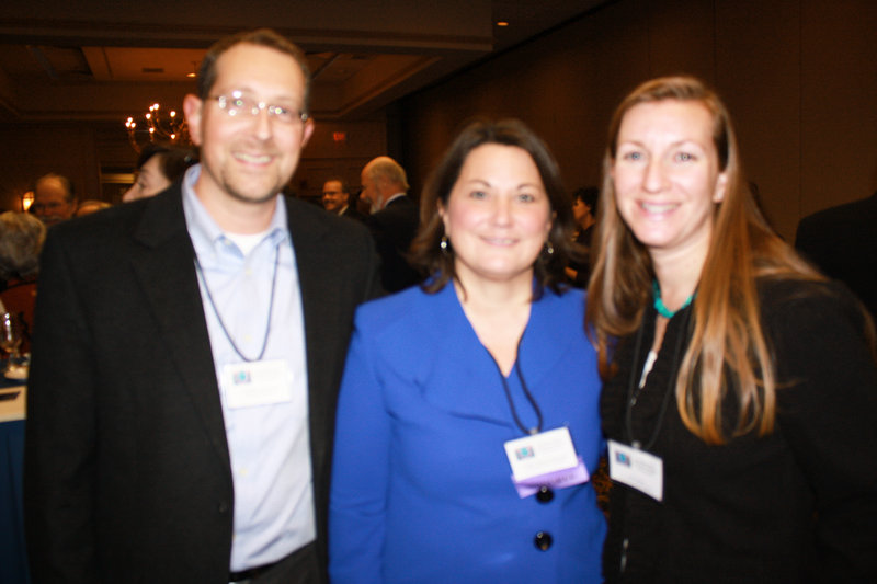 UNE representatives include Dr. Chris Pezzollo, honoree Jennifer Morton and Trisha Mason