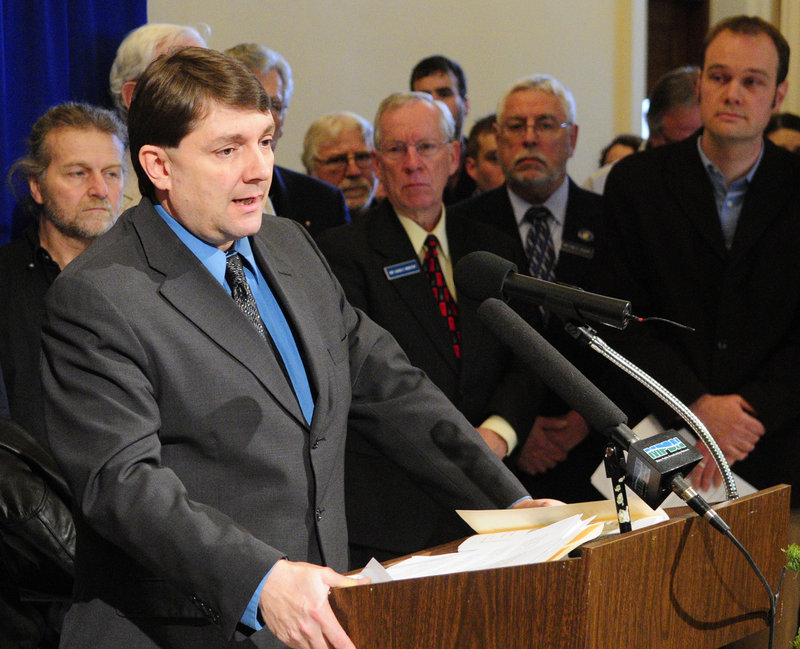 Sen. Troy Jackson, D-Allagash, who served as the Labor Committee's co-chairman in the last session, joins those who spoke in opposition Wednesday to merging the panel with Commerce.