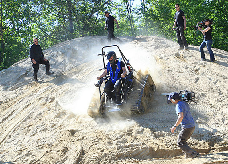 The Ripchair prototype in action, as seen on the Discovery Channel website. The chair will debut for a nationwide TV audience Jan. 5.