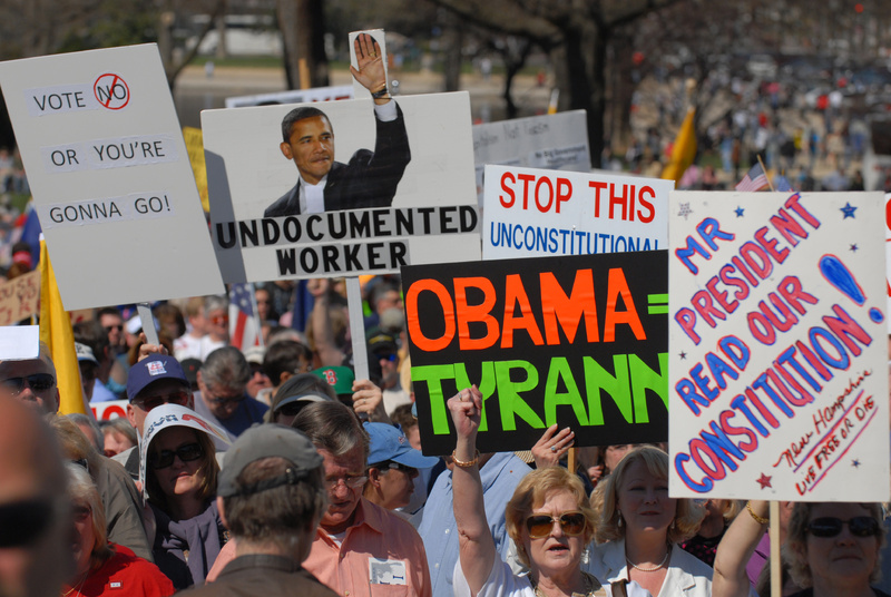 Protesters rally during a demonstration to oppose the Affordable Health Care Act in Washington last March 20. U.S. District Judge Henry Hudson in Virginia has ruled that the individual mandate in the law is unconstitutional, while other federal judges have disagreed. Legal experts say the case against the law – which has been joined by Maine and 26 other states – is likely to end up before the Supreme Court.