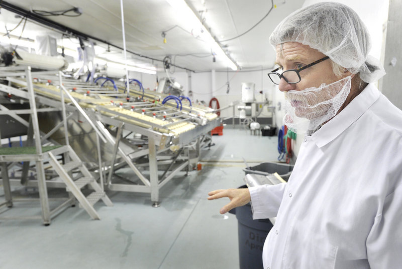 Jeffrey Holden, owner of Portland Shellfish Co., has been investing heavily in new processing equipment at the company’s lobster and shrimp facility on Waldron Way in Portland, shown here, and its crab processing facility on Dartmouth Street in South Portland.