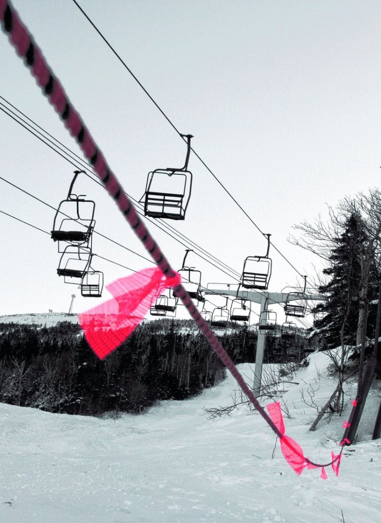 A rope prevents access to the Spillway East chairlift on the day after the Dec. 28 cable derailment that left eight skiers injured when five chairs fell to the ground. Michael Katz, a state senator from Delaware, and his two young daughters were among those injured.