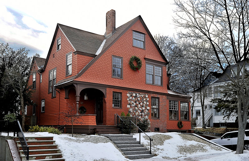 A view of the exterior of the Storys’ property on Bowdoin Street.