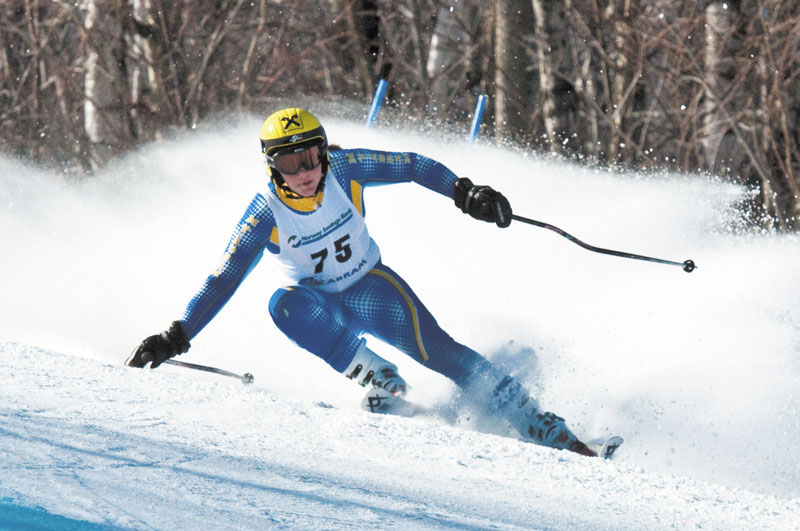 GIANT SLALOM CHAMPION: Mt. Abram freshman Elise Luce won the Class B giant slalom state championship race Tuesday at Mt. Abram in Greenwood. Luce had a two-run combined time of 1:36.60, edging Falmouth's Leika Scott by three-tenths of a second.