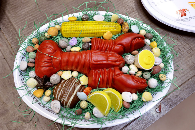 A lobster dinner, made entirely of chocolate and other sweets, is among the special treats created at Haven’s.