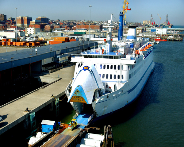 An April 2003 photo of the Scotia Prince at the Portland International Ferry Terminal.