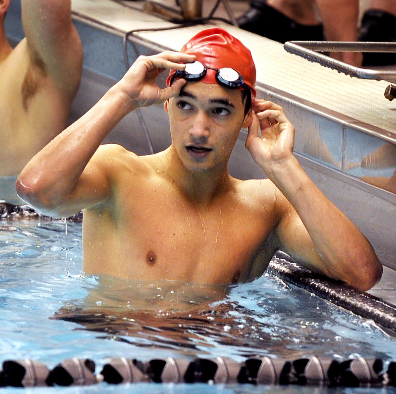 Marcus Cloutier of Cape Elizabeth moved from Australia at age 5 but already had begun swimming competitively. “I knew all the strokes at 5,” he said. Now, he’s a state champion.