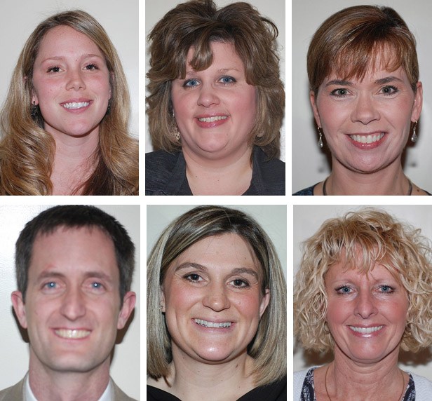 Top row, from left: Paige Fournier, Alana Margeson, Ingrid Stressenger; Bottom row, from left: Tim Eisenhart, Meghan Schall, Jolene Randall.