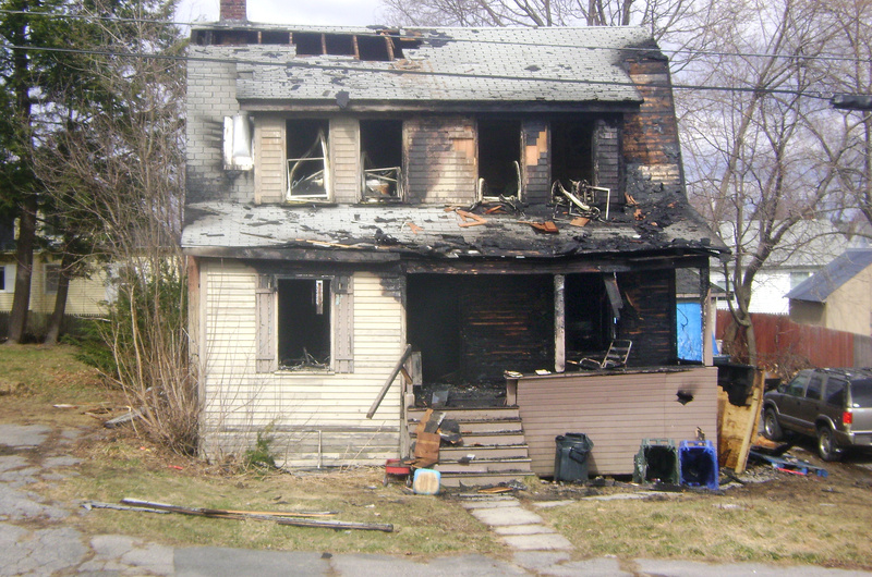Officials blame an electrical cord that powered a space heater for the fire that destroyed this home at 133 Central St. in Westbrook on Sunday night.