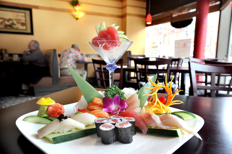 The Sushi Sashimi combo at Shanghai Tokyo in Portland.