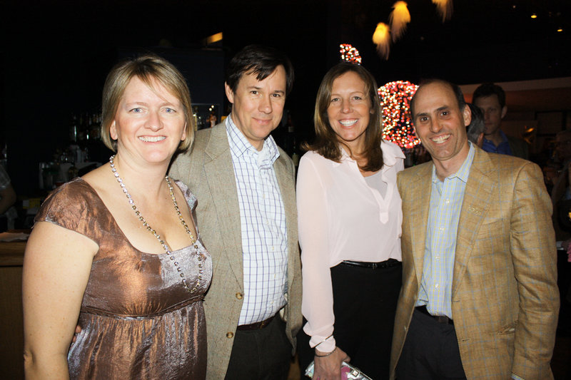 Kristen and Bob Farnham and Hilary Robbins and Bill Goodman at the Port City Music Hall party.