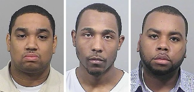 From left: Michael Barnes, Esley Porteous and Terell Campbell.