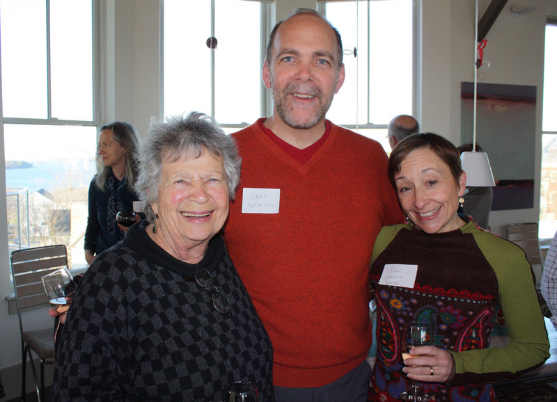 Nan Sawyer of Portland, Drew Masterman of Portland and St. Lawrence board member Nan Cumming, who is also the head of Portland Trails.