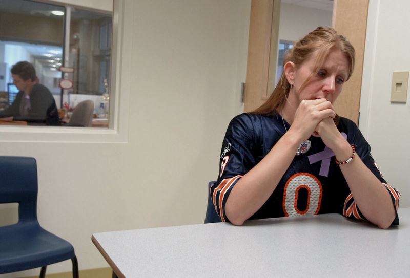 Kelly Gay, a kindergarten teacher at Ridge View Community School in Dexter, talks Tuesday about the death of fellow teacher Amy Lake and Lake’s two children, Monica and Coty – a day after the murders were committed by husband and father Steven Lake, who then killed himself. According to Gay, Lake tried to maintain a sense of normalcy for her children, despite a history of family turmoil. “Amy was worried about everyone else,” Gay said of her friend.