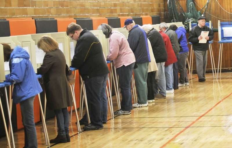 Biddeford residentscast ballots at the J. Richard Martin Community Center in Biddeford last November. A U.S. Supreme Court ruling handed down Monday could impact a provision of Maine's Clean Elections law. Election 2010
