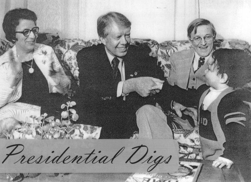 Photo from February 1978 shows 16-month-old Emmett Beliveau with his grandparents, Laura and Bob Murray, when they hosted President Carter at their Bangor home.