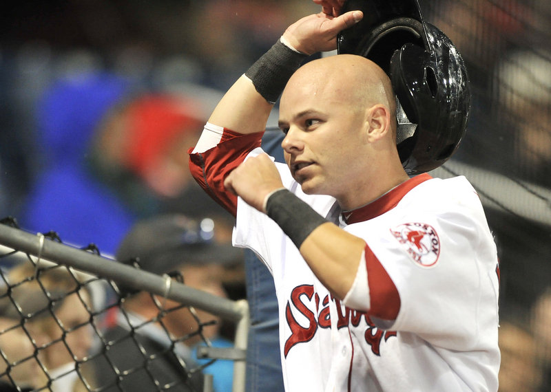 Ryan Khoury, who rejoined the Sea Dogs this week, scored on a sacrifice fly in the fifth inning Wednesday night, part of an 11-4 victory against the Trenton Thunder.