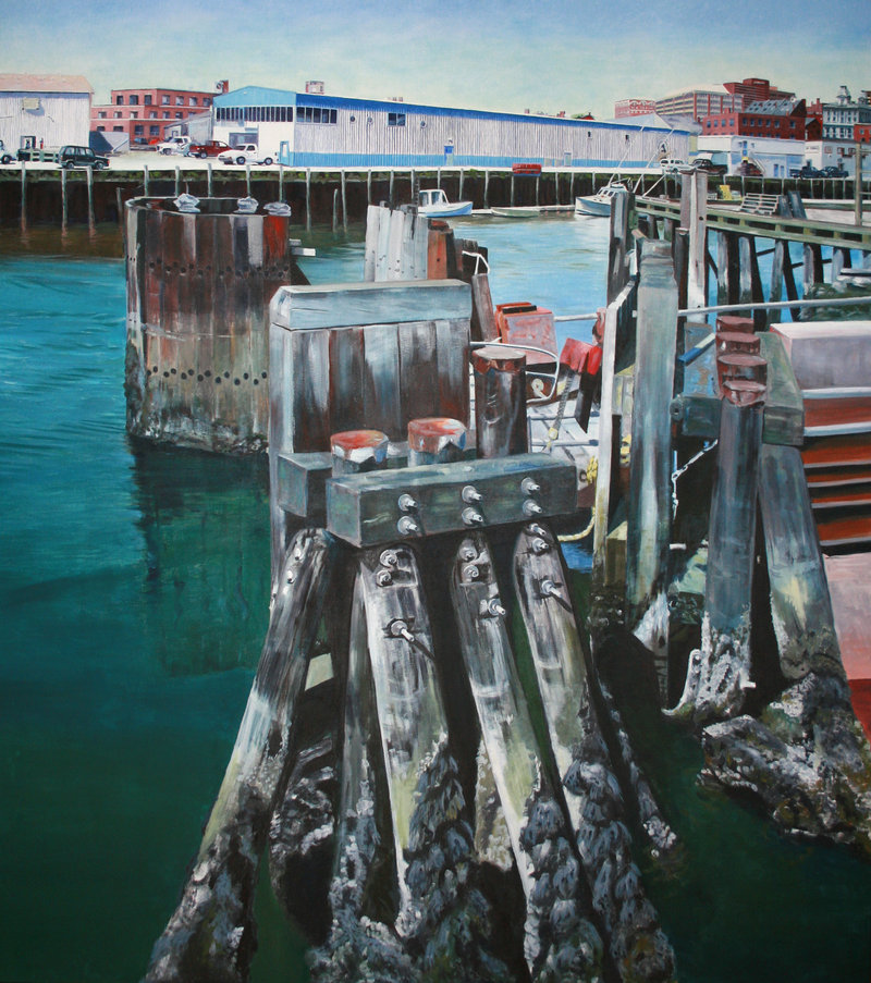 “Maine Wharf” by Francine Schrock