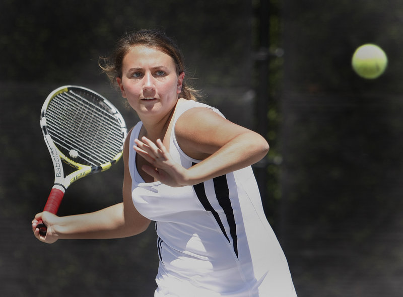 Maria Varano had a huge impact on the Kennebunk High team this spring, her first as a high school player. Coach Paul Gaylord says she elevated the whole team's level of play.