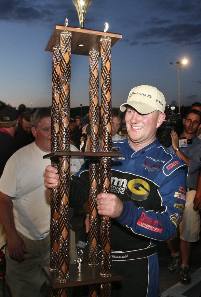 Eddie MacDonald is familiar with hoisting trophies at Oxford Plains Speedway. In fact, next Sunday he will try to become the second driver to win three straight Oxford 250s.