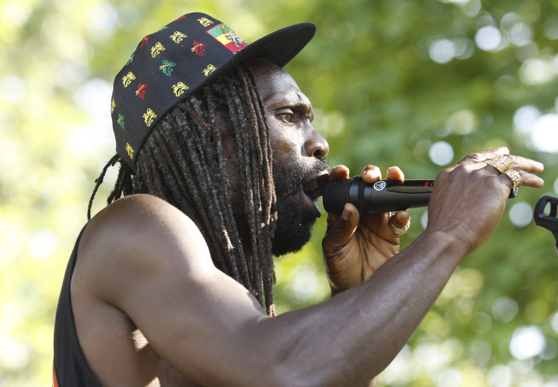 Nyah Henderson of Stream Reggae performs during the Festival of Nations at Deering Oaks in Portland on Saturday. The festival is designed to showcase Maine’s diversity and promote unity among cultures.